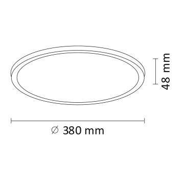 LED Deckenleuchte WOODY LED/24W/230V Durchschn. 38 cm