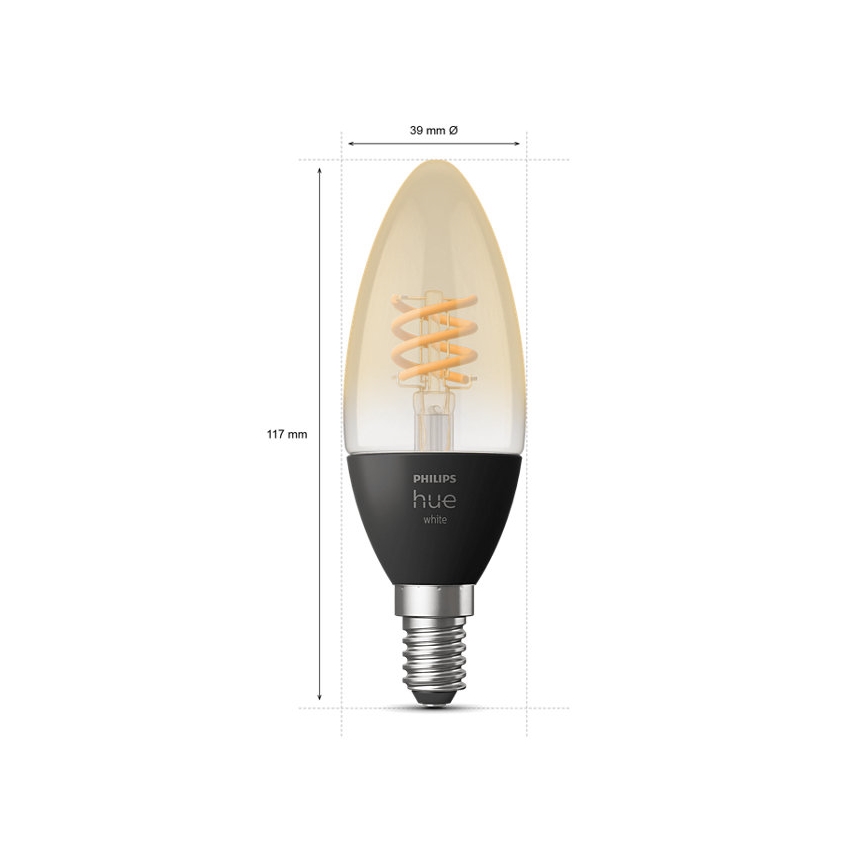 LED dimmbare Glühbirne Philips Hue WHITE FILAMENT E14/4,5W/230V 2100K