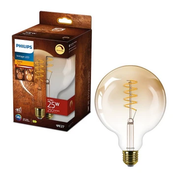 LED dimmbare Glühbirne VINTAGE Philips G120 E27/4,5W/230V 1800K