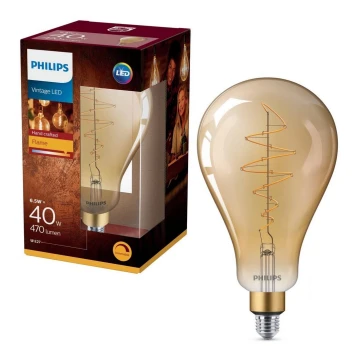 LED dimmbare Glühlampe VINTAGE Philips A160 E27/6,5W/230V 2000K