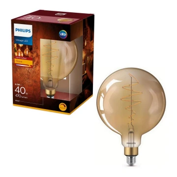 LED dimmbare Glühlampe VINTAGE Philips G200 E27/6,5W/230V 2000K