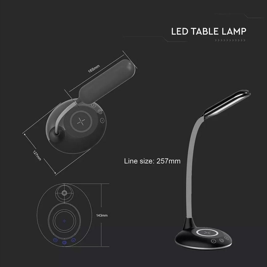 LED Dimmbare Tischlampe LED/5W/230V mit drahtloser Speisung