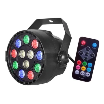 LED-Discoscheinwerfer LED/12W/230V mehrfarbig + Fernsteuerung