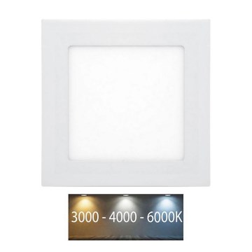 LED-Einbauleuchte für Badezimmer RAFA LED/6W/230V 3000/4000/6000K 12x12 cm IP44 weiß