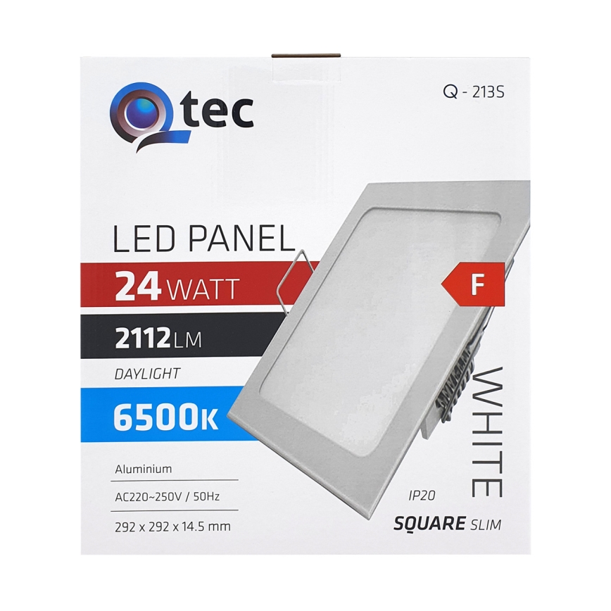 LED-Einbauleuchte QTEC LED/24W/230V 6500K 29,2x29,2 cm