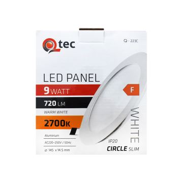 LED-Einbauleuchte QTEC LED/9W/230V 2700K d 14,5 cm