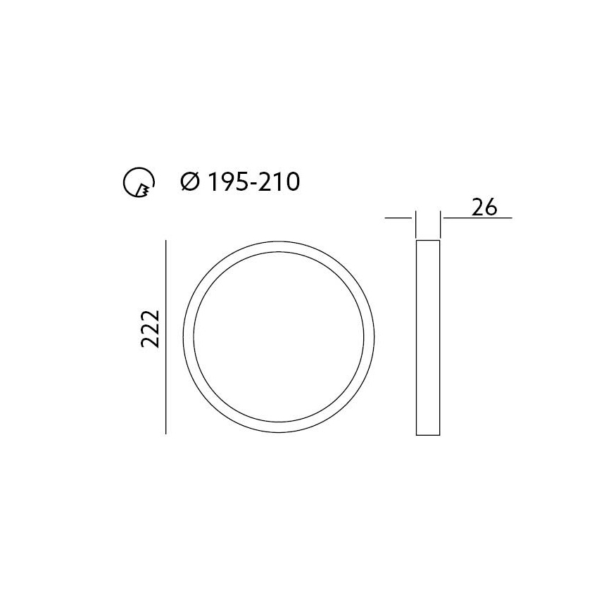 LED-Einbauleuchte SIGARO PT LED/18W/230V 4000K IP40