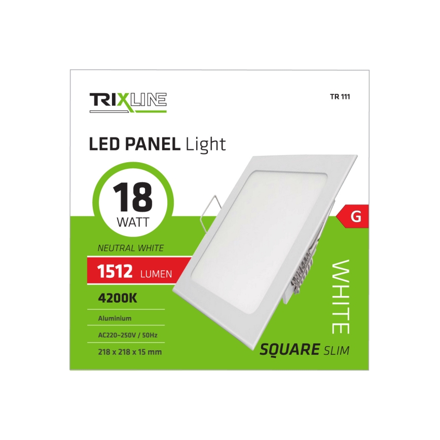 LED Einbauleuchte SQUARE LED/18W/230V 4200K