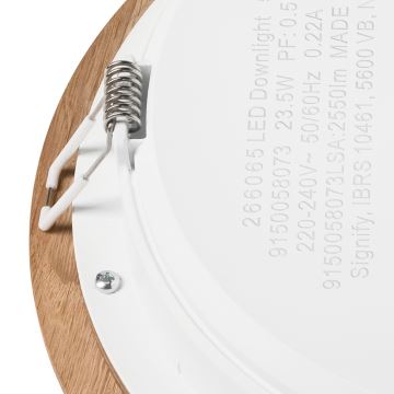 LED-Einbauleuchte WOODY SPOT LED/23,5W/230V 4000K Eiche ø 23,5 cm