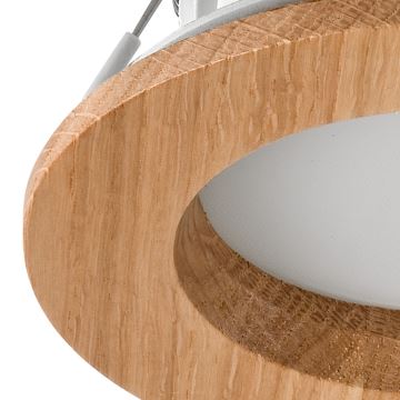 LED-Einbauleuchte WOODY SPOT LED/5,5W/230V 4000K Eiche ø 10 cm