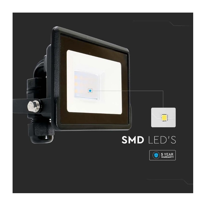LED-Flutlicht SAMSUNG CHIP LED/10W/230V IP65 6500K schwarz