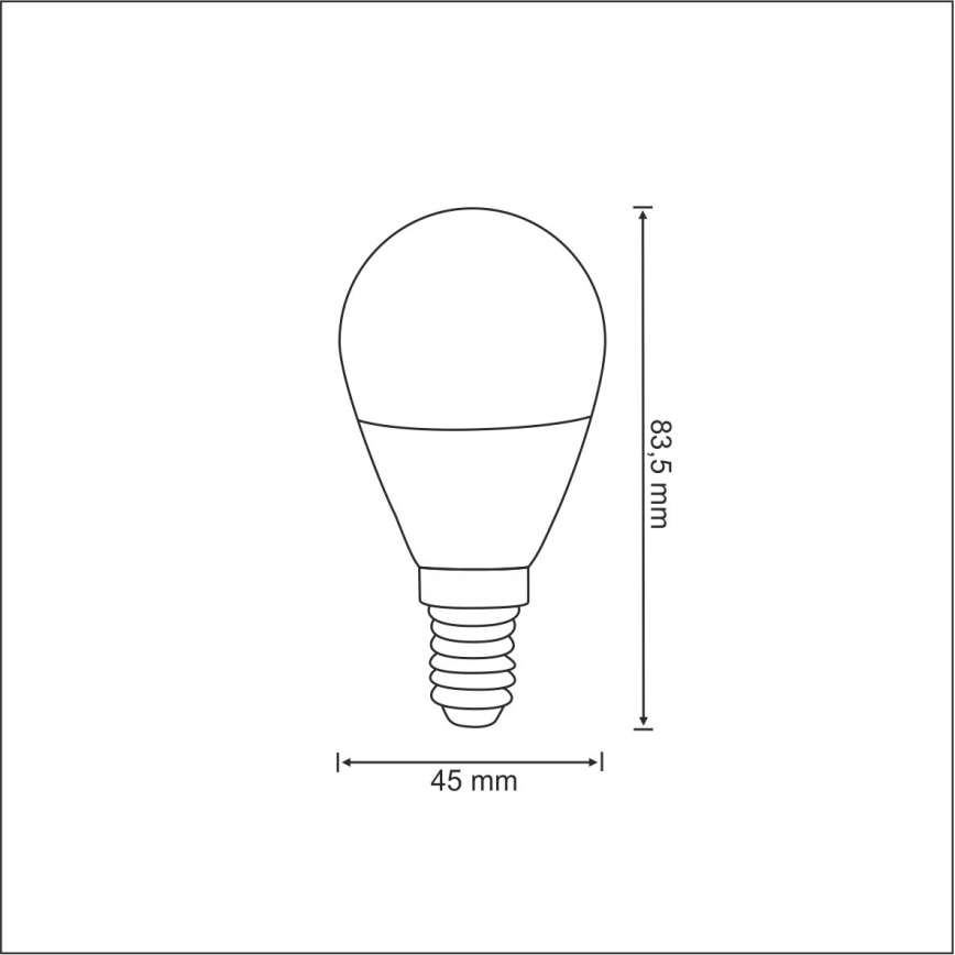 LED Glühbirne E14/4,9W/230V