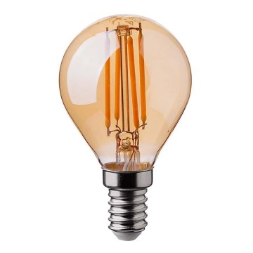 LED Glühbirne FILAMENT AMBER P45 E14/4W/230V 2200K