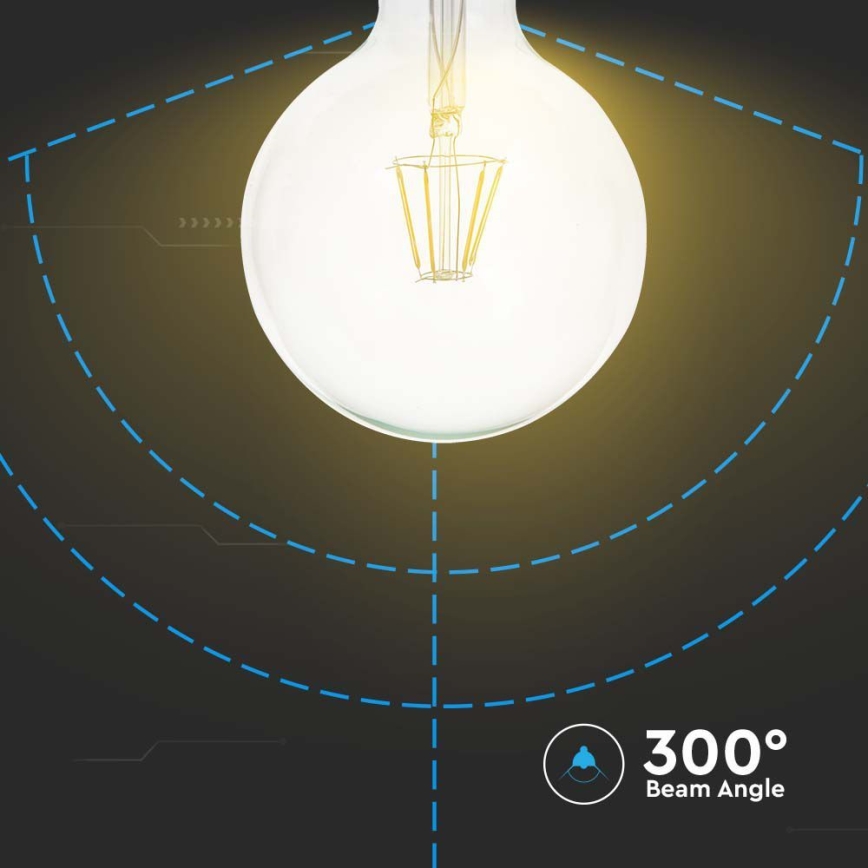 LED Glühbirne FILAMENT G125 E27/12W/230V 6500K