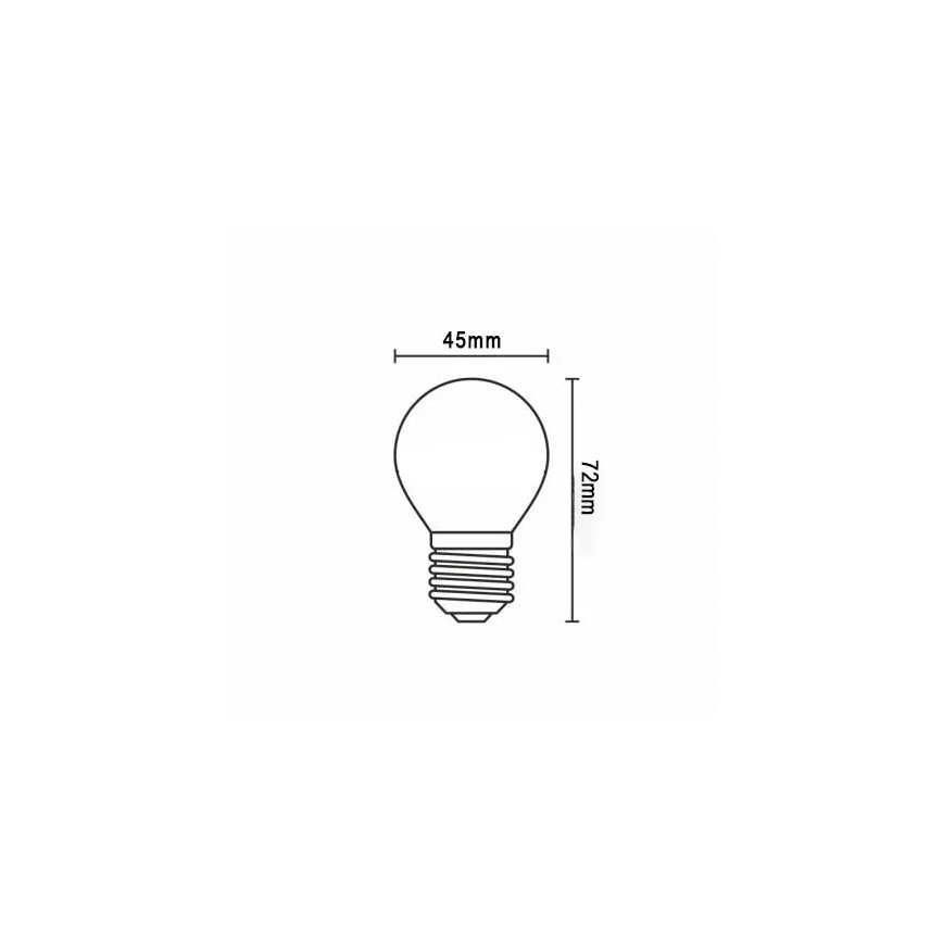 LED-Glühbirne FILAMENT G45 E27/6W/230V 4000K