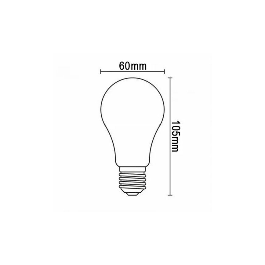 LED-Glühbirne FILAMENT SHAPE A60 E27/4W/230V 1800K rauchig