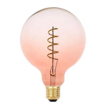 LED-Glühbirne FILAMENT SPIRAL G125 E27/4W/230V 2000K rosa