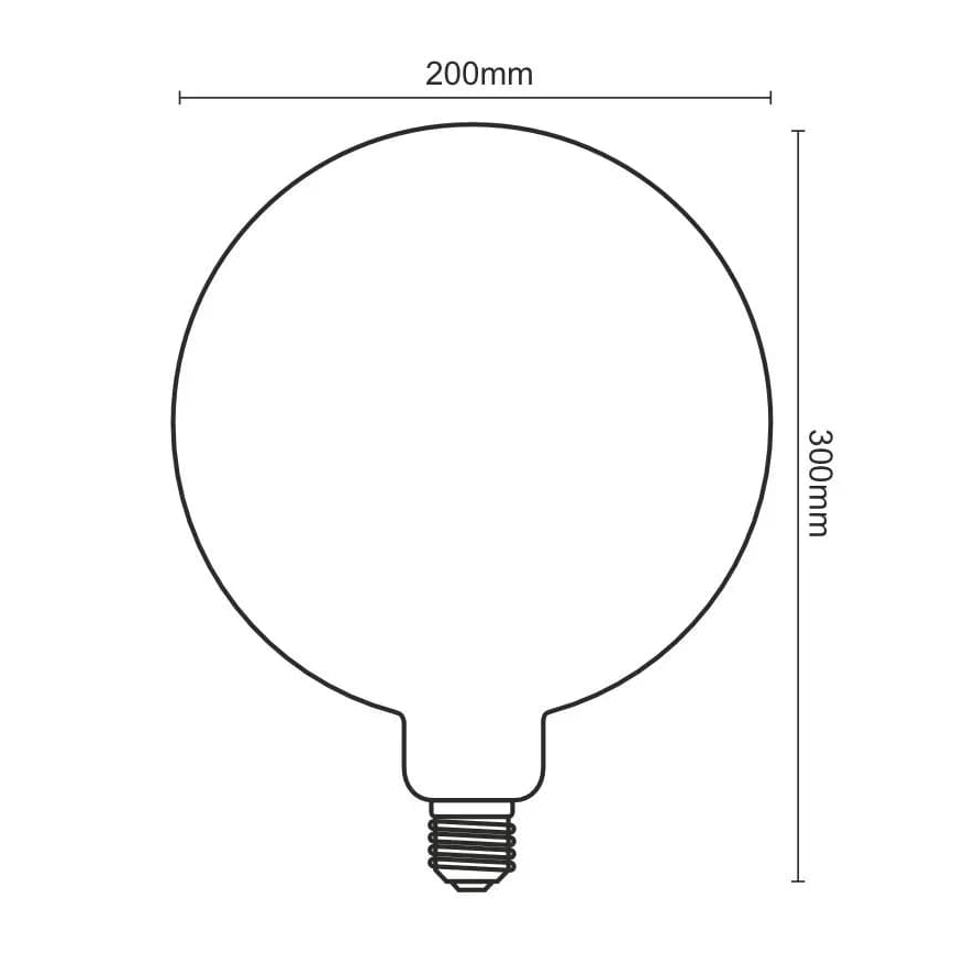 LED-Glühbirne FILAMENT SPIRAL VINTAGE G200 E27/4W/230V 2000K