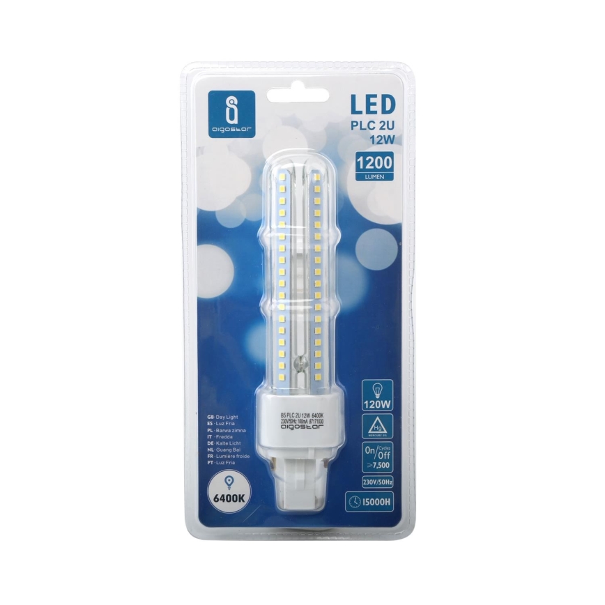 LED Glühbirne G24D-3/12W/230V 6400K - Aigostar