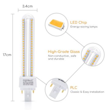 LED-Glühbirne G24D-3/15W/230V 3000K - Aigostar