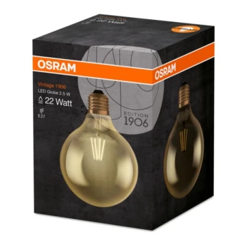 LED-Glühbirne GLOBE E27/2,5W/230V 2.400K - Osram