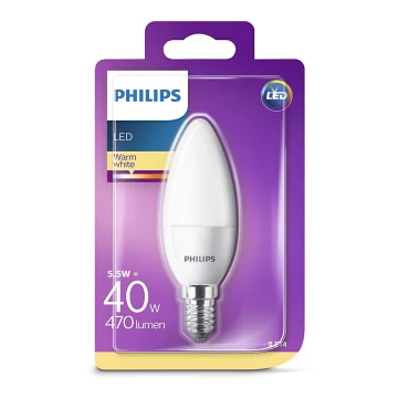 LED-Glühbirne Philips E14/5,5W/230V 2700K