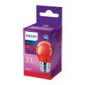 LED-Glühbirne Philips E27/3,1W/230V rot