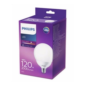 LED Glühbirne Philips G120 E27/18W/230V 2700K