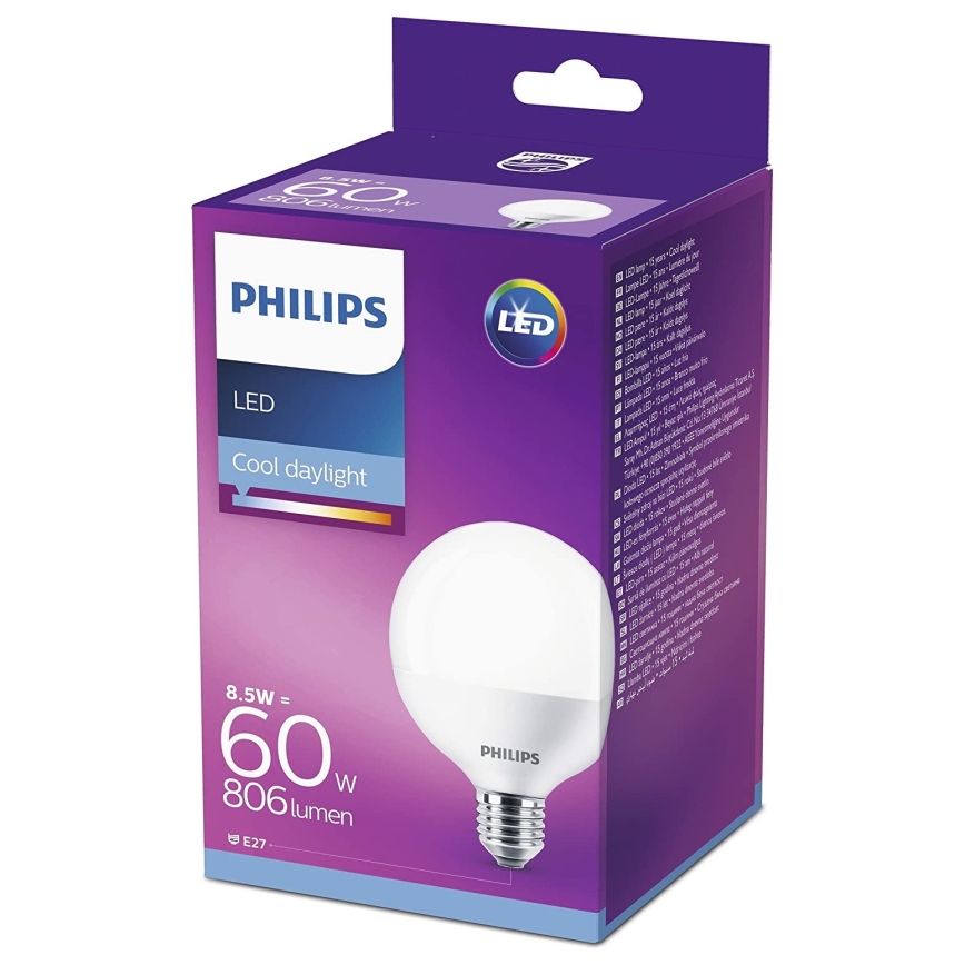 LED-Glühbirne Philips G95 E27/8,5W/230V 6500K