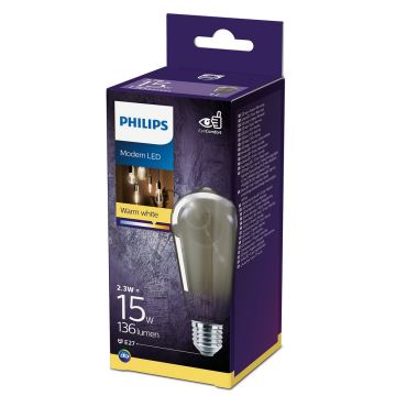 LED Glühbirne SMOKY VINTAGE Philips ST64 E27/2.3W/230V 2,700K