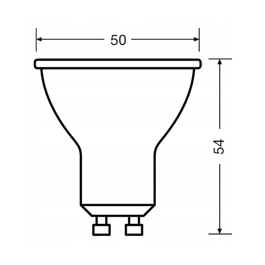 LED Glühbirne VALUE PAR16 GU10/4,5W/230V 2700K 120° - Ledvance