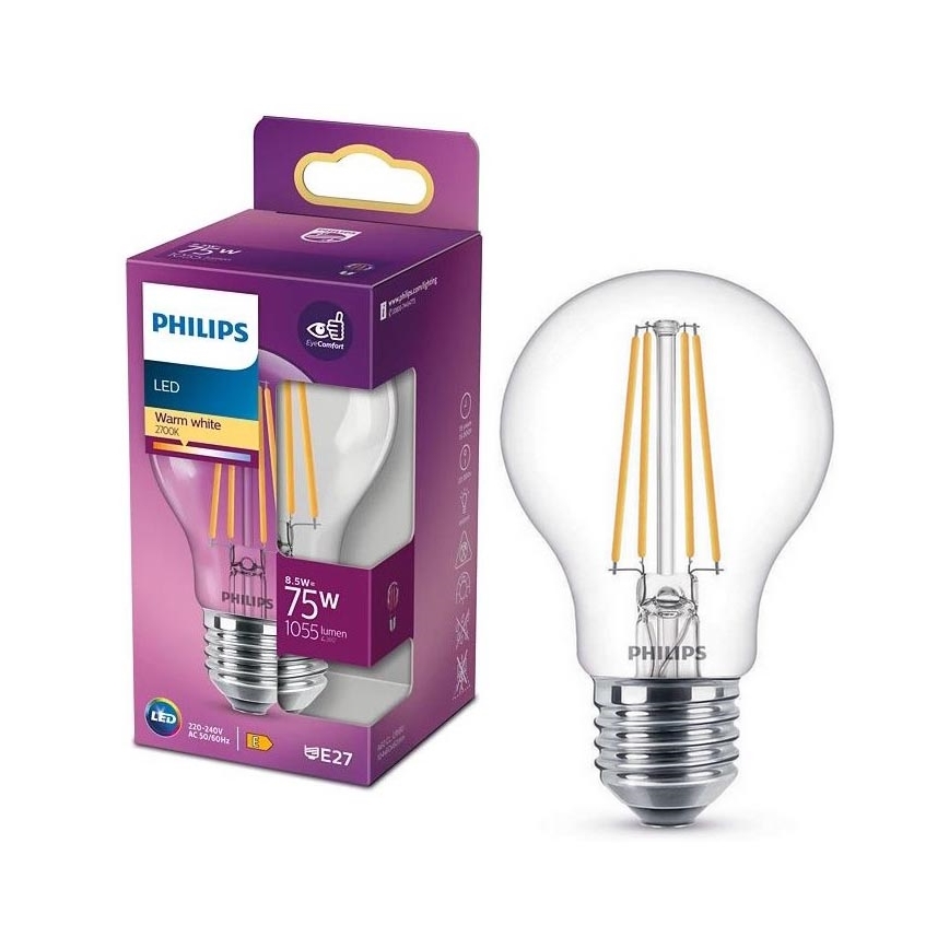 LED-Glühbirne VINTAGE Philips A60 E27/8,5W/230V 2700K