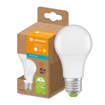 LED-Glühlampe aus recyceltem Kunststoff A60 E27/8,5W/230V 2700K - Ledvance