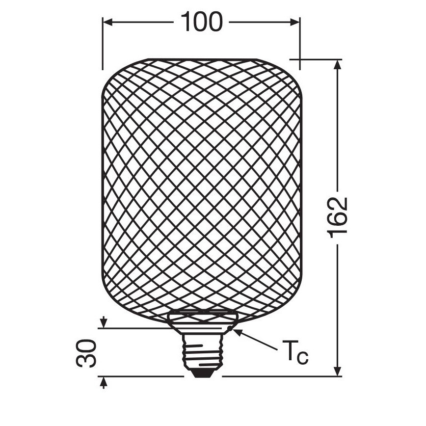 LED-Glühlampe DECOR FLAT E27/3,5W/230V 2700K schwarz - Osram