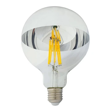 LED Glühlampe DECOR MIRROR G125 E27/12W/230V silber