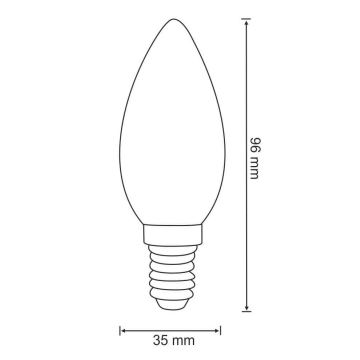 LED-Glühlampe C37 E14/4W/230V 3000K