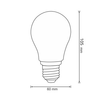 LED-Glühlampe FILAMENT A60 E27/6W/230V 3000K