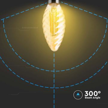 LED-Glühlampe FILAMENT AMBER E14/4W/230V 2200K