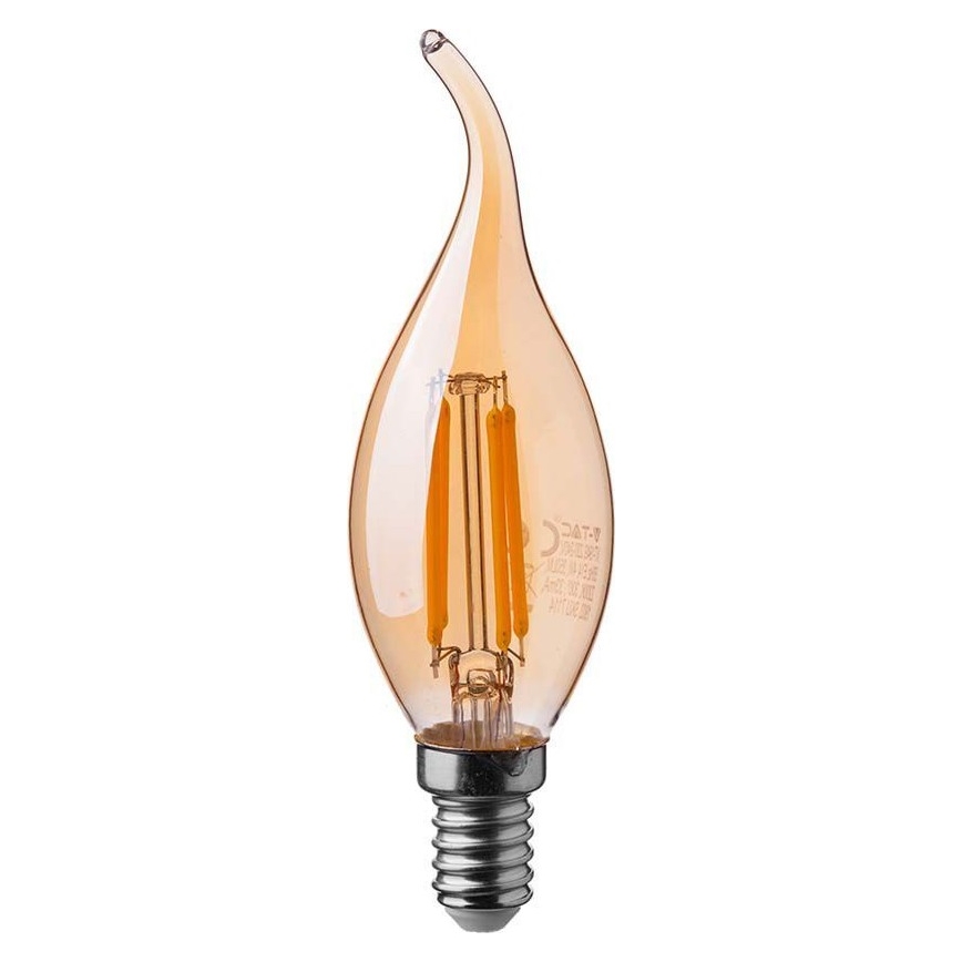 LED-Glühlampe FILAMENT AMBER E14/4W/230V 2200K