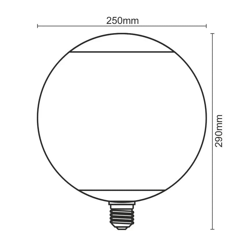 LED-Glühlampe FILAMENT SMOKE G250 E27/4W/230V 1800K