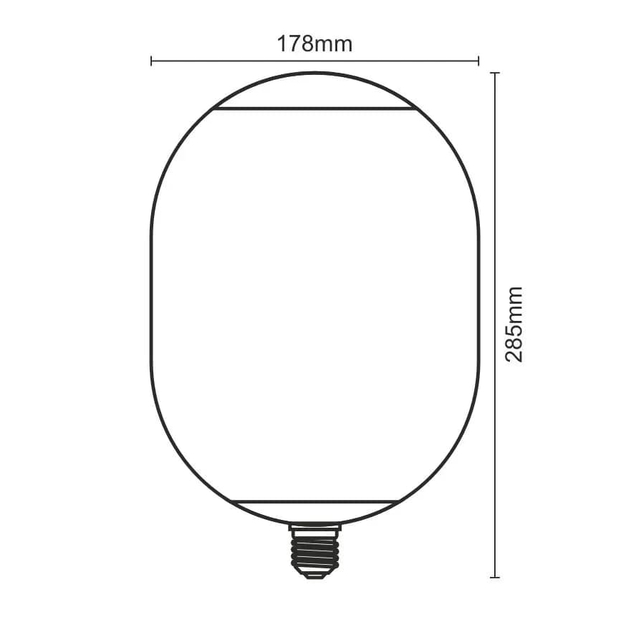 LED-Glühlampe FILAMENT SMOKE T178 E27/4W/230V 1800K