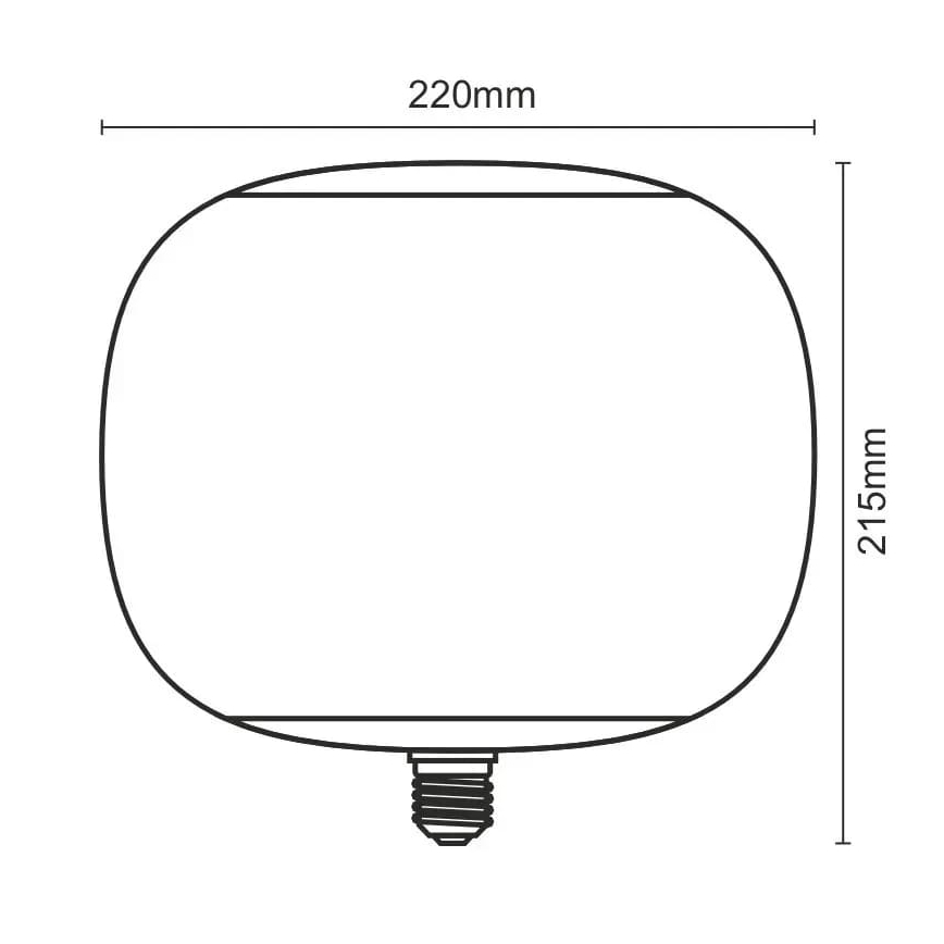 LED-Glühlampe FILAMENT SMOKE T220 E27/4W/230V 1800K