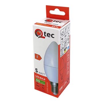 LED-Glühlampe Qtec C35 E14/5W/230V 2700K