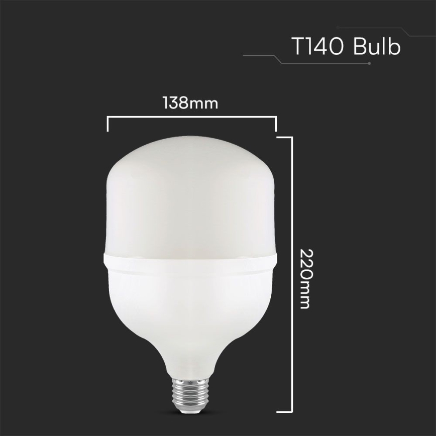 LED-Glühlampe T140 E40 E27/50W/230V 6500K