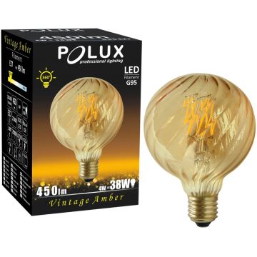 LED-Glühlampe VINTAGE AMBER G95 E27/4W/230V 2700K