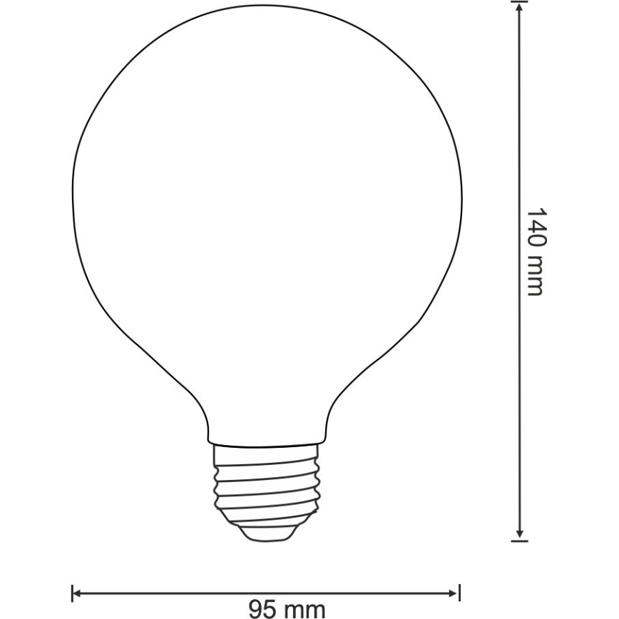 LED-Glühlampe VINTAGE AMBER G95 E27/4W/230V 2700K