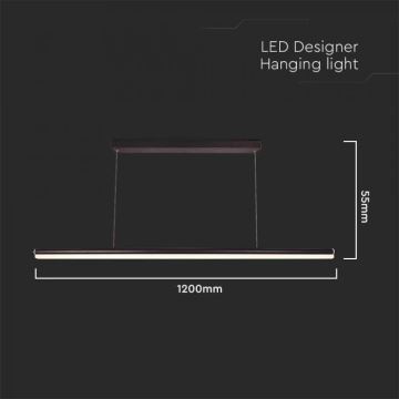 LED-Hängeleuchte an Schnur LED/23W/230V 4000K 120 cm schwarz