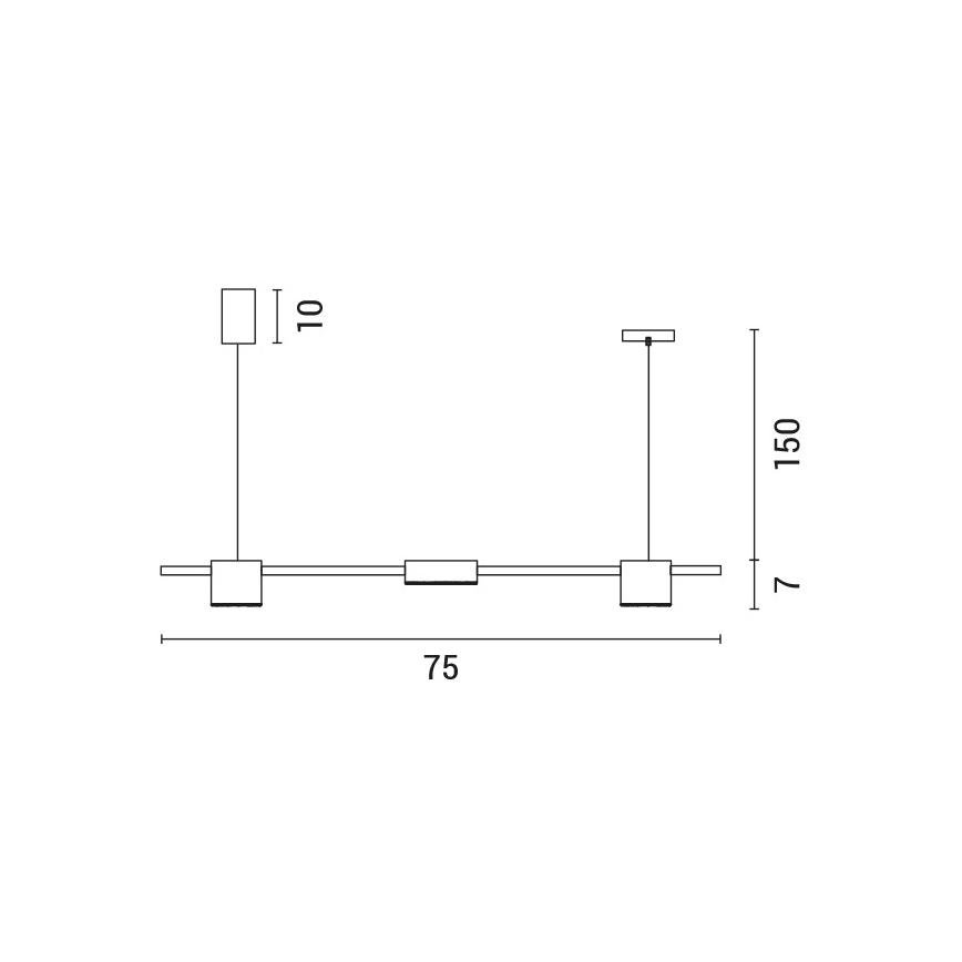 LED-Hängeleuchte an Schnur LED/24W/230V 3000K golden