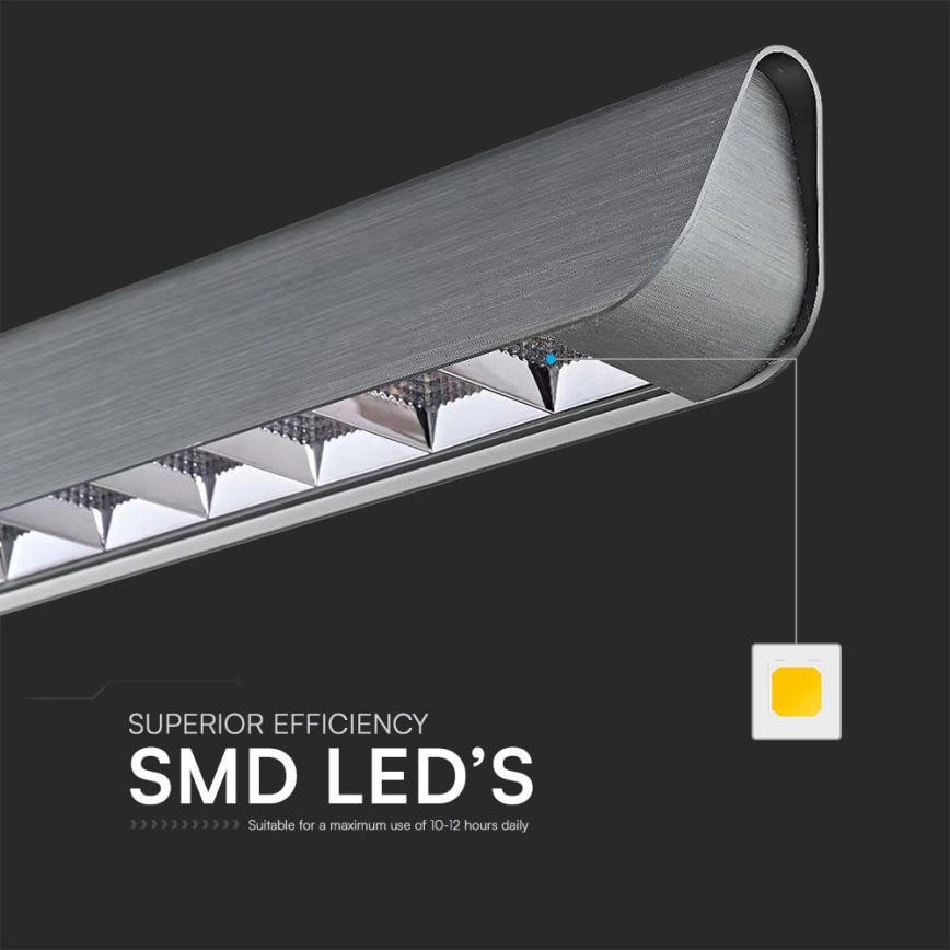 LED-Hängeleuchte an Schnur LED/36W/230V 3000/4000/6400K anthrazit