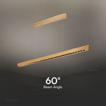 LED-Hängeleuchte an Schnur LED/36W/230V 3000/4000/6400K golden